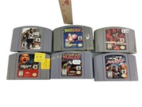 Nintendo 64 games:  NBA Live 2000, Yoshi’s Story,