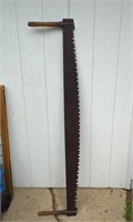 Antique 2 Man Wide Blade Crosscut Saw Logging