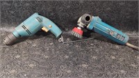 Angle Grinder with Brush and Electric Drill, Both