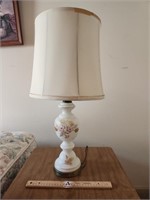 Vintage Mid 20th Century Satin Lamp.  Working