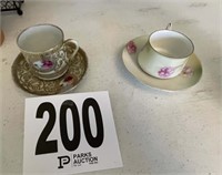 2 vintage cups/saucers