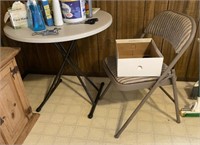 Folding Lifetime Table w/ Folding Chair