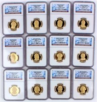 Coin 12 NGC Certified Presidential Dollars Proof