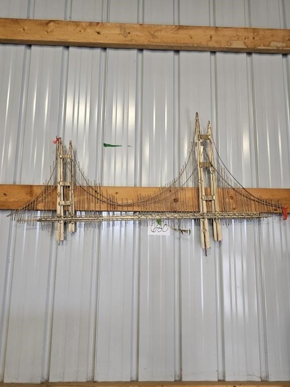 Metal Wall Art -Bridge   app 59" Long