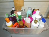 Tub of Various Beauty Supply, Personal Care Items
