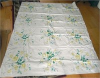 1950's Printed Yellow Rose Tablecloth