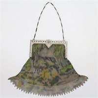 Vintage Mesh Evening Bag w/Rhinestone Clasp