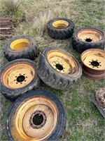 7 Bob cat wheels, tyres and rim