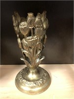 Vintage brass floral vase holder