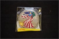 PAINTED WALKING LIBERTY COIN