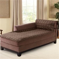 Quilted Armless  Chaise Lounge Slipcover