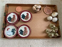Collection of Decorative Pottery w/ Chicken Theme