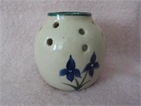 wildflower t.b. pots pottery flower holder signed