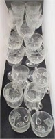 Group of Cut Crystal Stemware & Tiny Cups