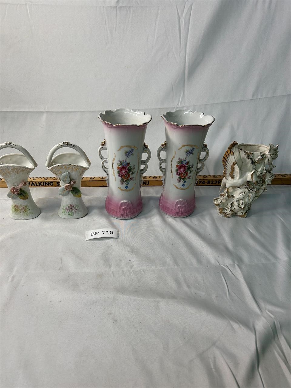 Lot of VTG Assorted Ceramic Items Vases