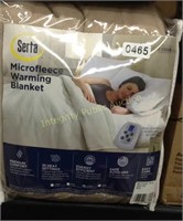 Serta Microfleece Warming Blanket $93 Ret *see des