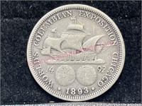 1893 Columbian Expo half dollar (90% silver)