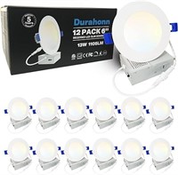 (N) 12 Pack 6 Inch Ultra-Thin LED Recessed Ceiling