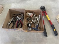 Pliers, bolt cutters, misc