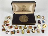 20+McDonalds Olympics Pins & 1984 Collectible Coin