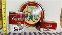 Campbell’s Soup Tin Containers & Plate