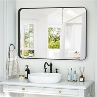 W5398   Round Corner Vanity Wall Mirror 30x48