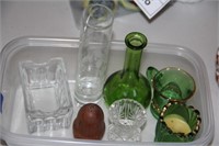 Lot of glass vases and more