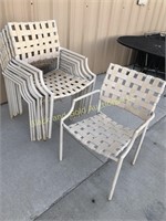 Set of Nine Stacking Patio Chairs