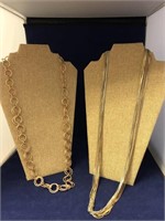 Multi-Strand Gold/Copper/Silver-toned Necklaces