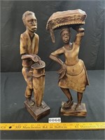 Large Carved Wood Figurines