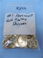 (42) President Gold Plated Dollars