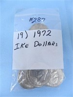 (19) 1972 Ike Dollars
