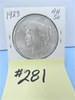 1923 Peace Silver Dollar AU-50