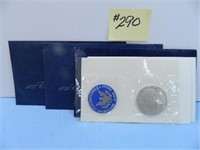 1971, 1972, 1973 Ike UNC Dollars in Blue Packs