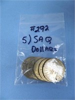 (5) Sacagawea Dollars