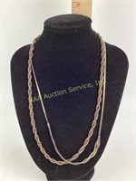 (2) 18" sterling necklaces 27 grams