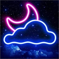 Neon Sign - Cloud and Moon Led Neon Light, Neon Li