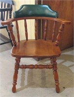 Wood Kitchen Chair w/Studded Head Rest