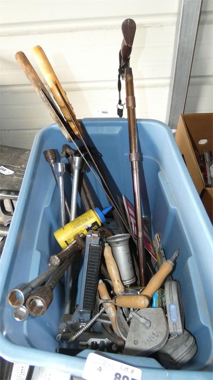 Tub Lot of Assorted Tools, Etc