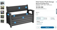 B3325 Keter Hudson Plastic Storage Bench