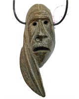 Marvin Taylor Cherokee Stone Mask Necklace