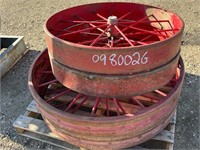 4 STEEL SPOKED STEEL WHEELS