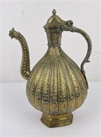 Antique Mughal Islamic Bronze Ewer Aftaba