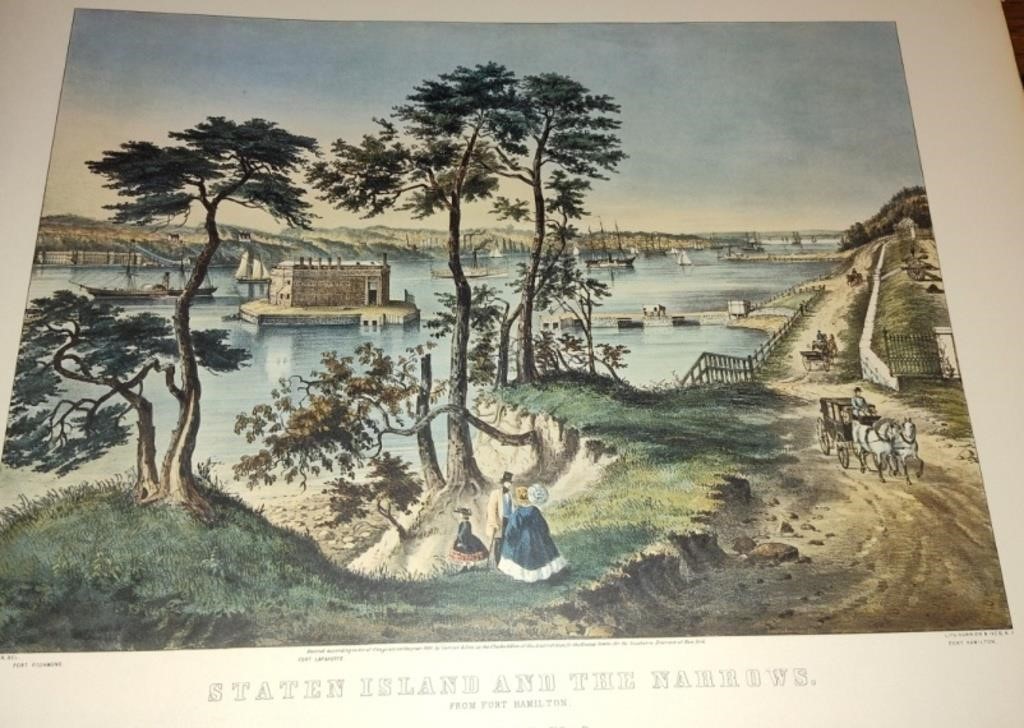 Currier and Ives Staten Island and the Narrows