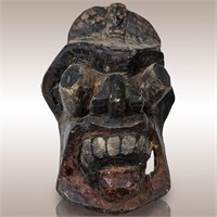 An Old Carved Wooden Mask, More Information To Com