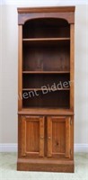 Traditional Style Bookcase w Open Shelf & Cupboard