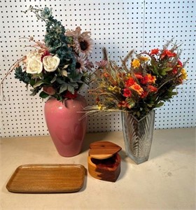 artificial flowers & vases