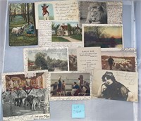 12 Assorted Antique/VTG Postcards Ephemera