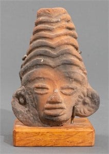 Teotihuacan Pre-Columbian Terracotta Face Fragment