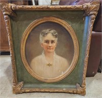 Antique portrait artwork framed